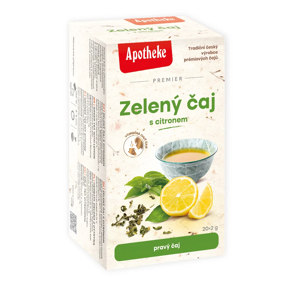 Apotheke Zelený čaj s citronem nálevové sáčky 20x2 g