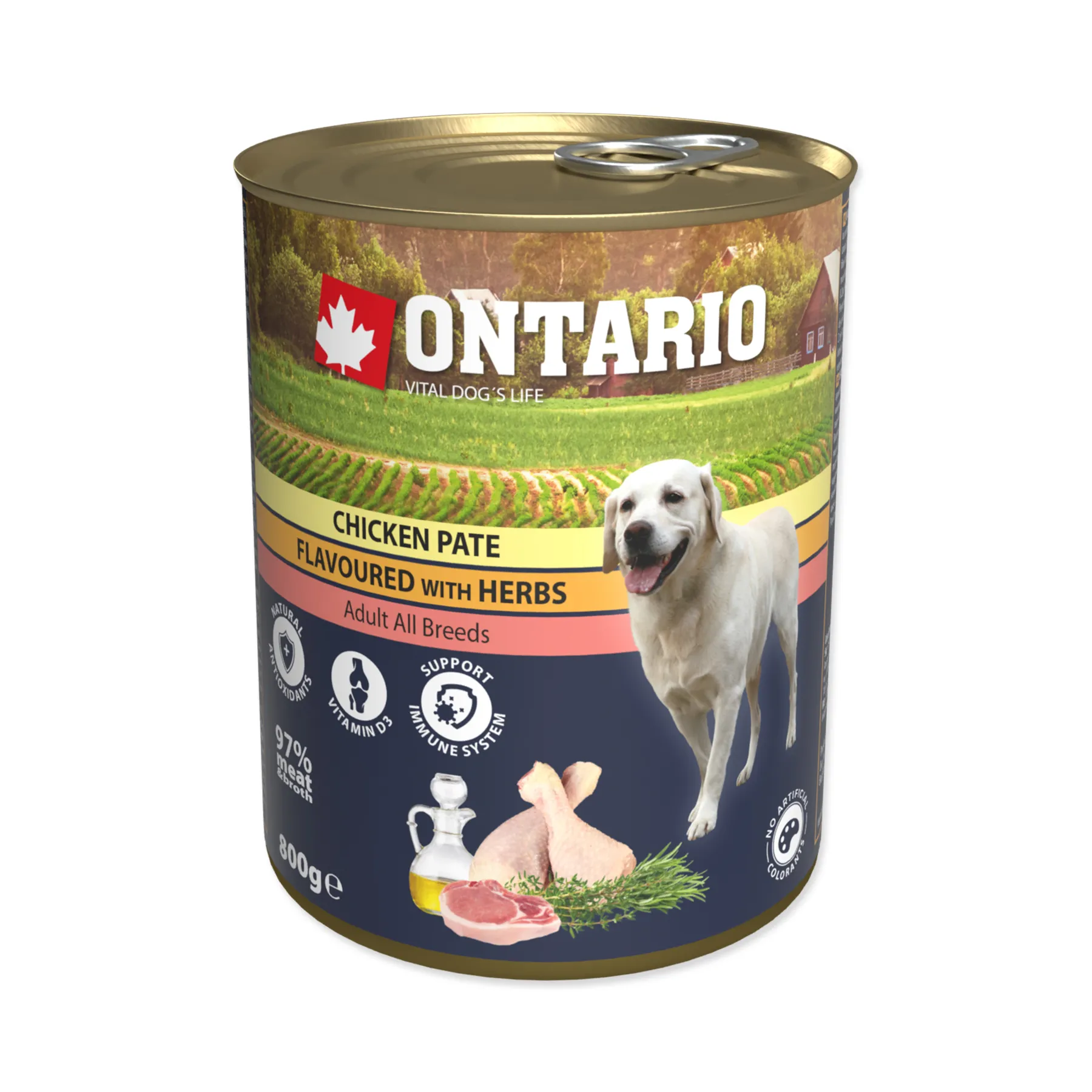 Ontario Kuřecí paté s bylinkami konzerva 800 g