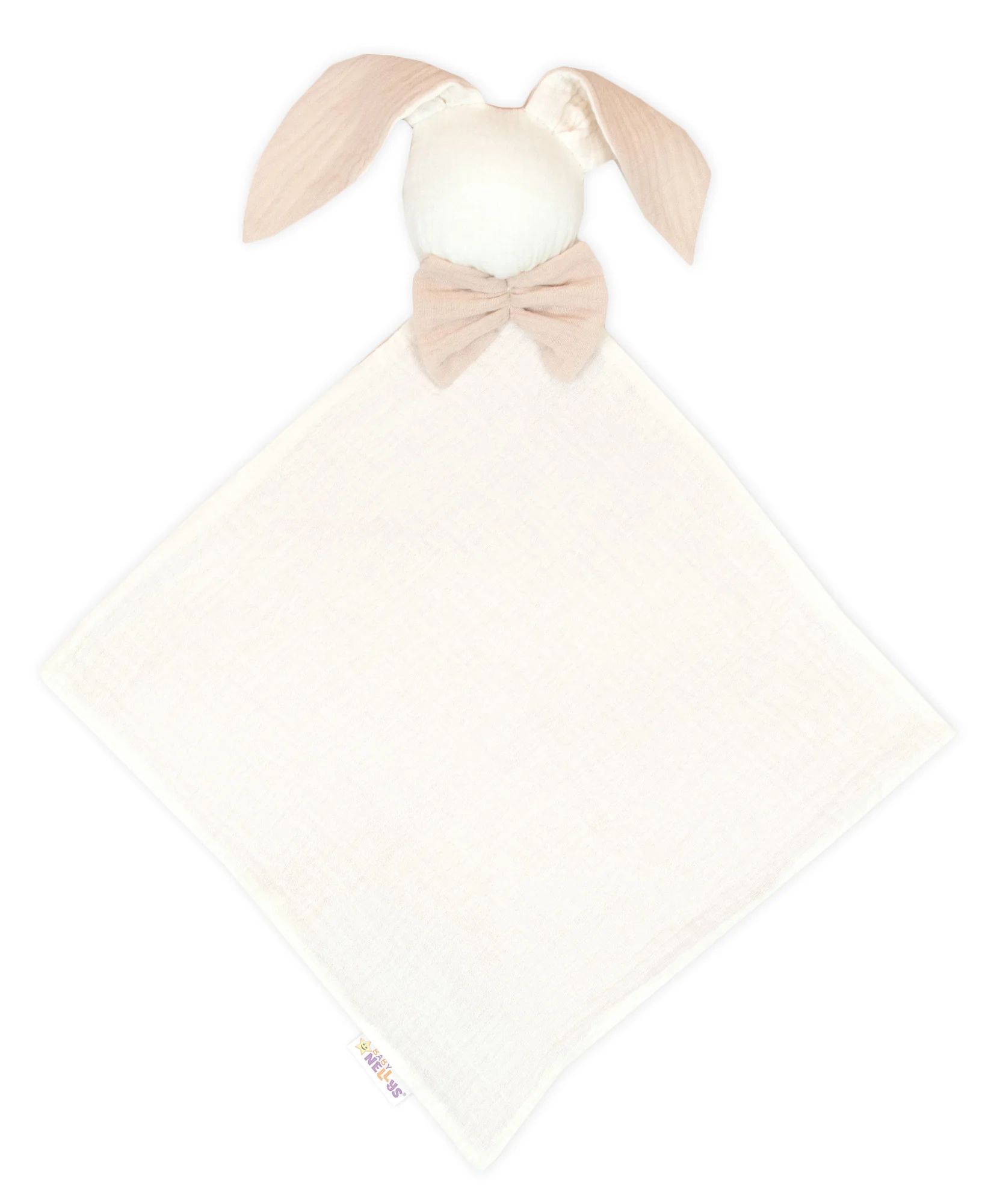 Baby Nellys Mušelínový mazlíček, přítulníček Nature Zajíček, béžový/smetanový