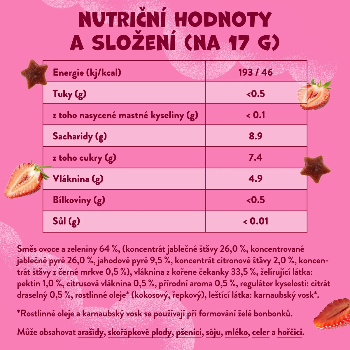 Goodies Fruit Jahodoví gumídci 17 g