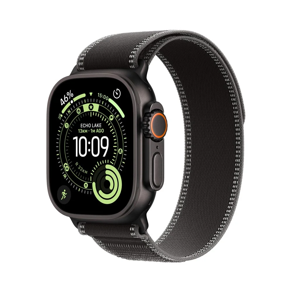 Apple Watch Ultra3 49 mm trailový řemínek černý M/L chytré hodinky