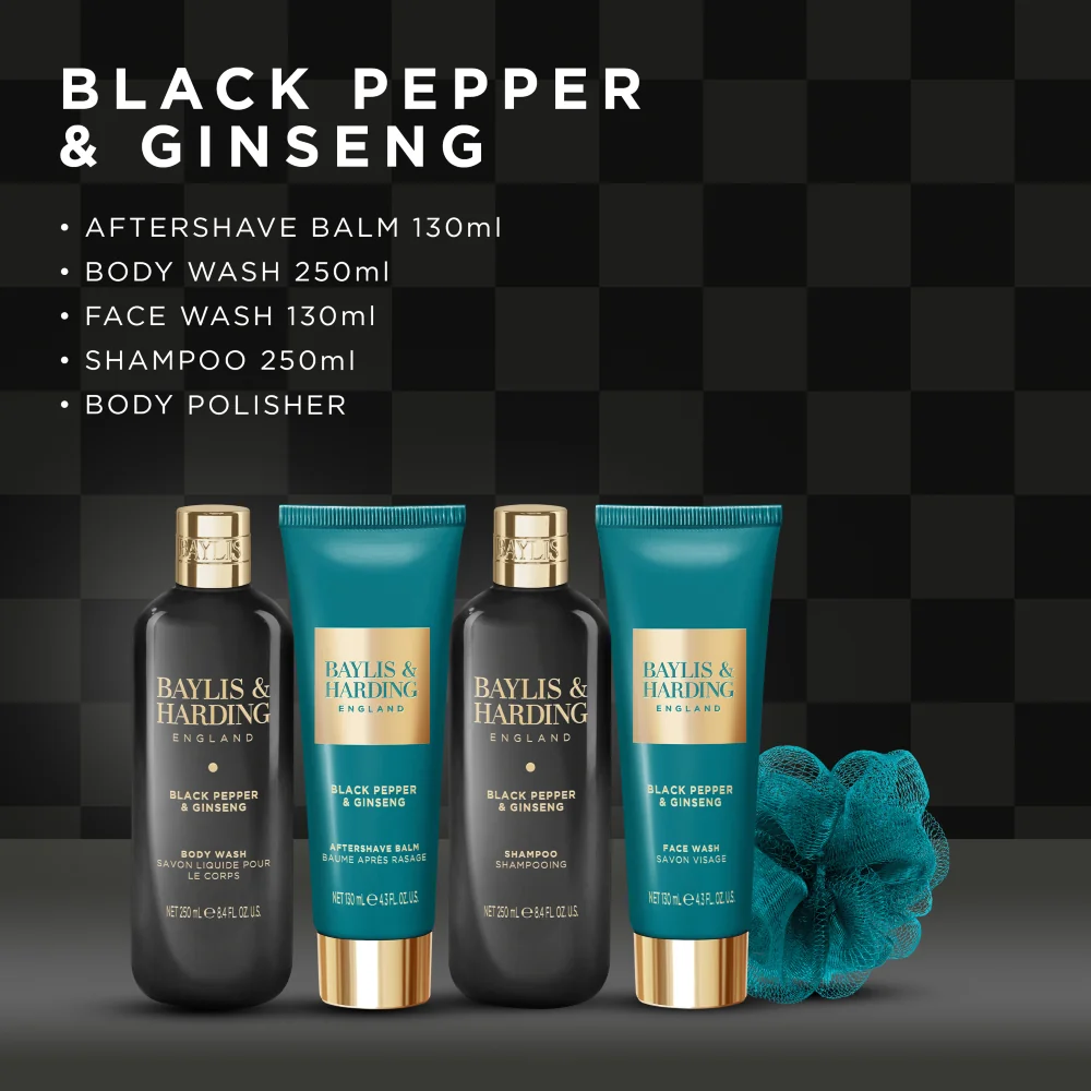 Baylis & Harding Dárkový box péče o tělo pro muže Black Pepper 5 ks
