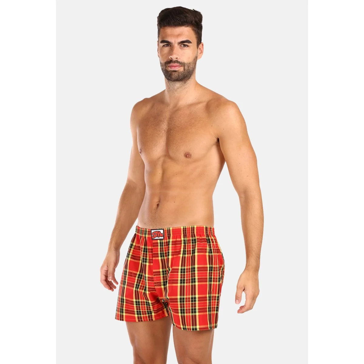 Styx Pánské trenky klasická guma vícebarevné (A1014) XL