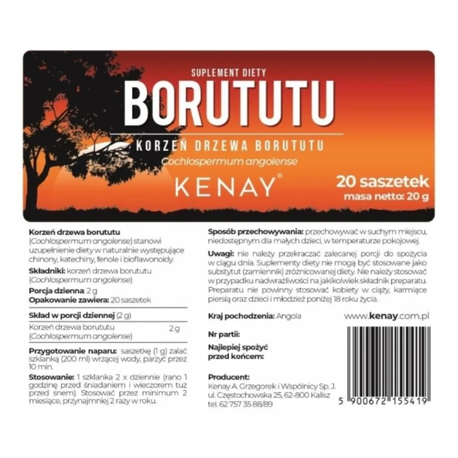Kenay Borututu kořen sáčky 20 x 1 g
