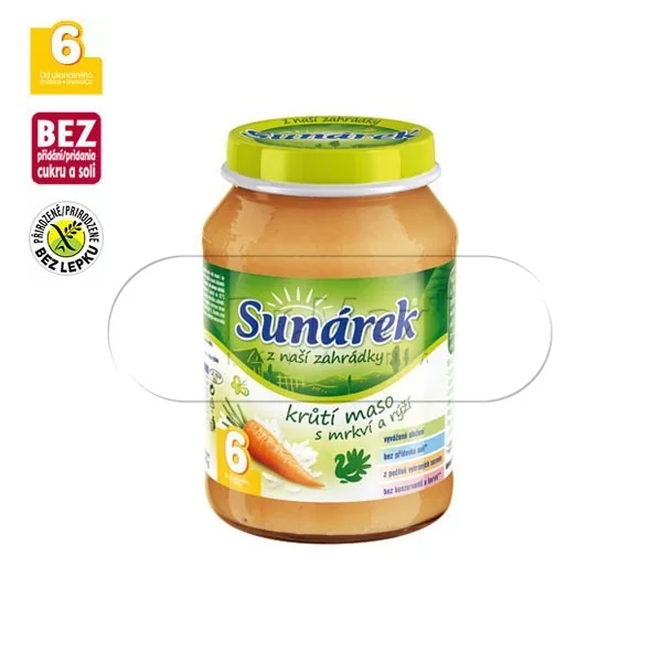 Sunárek masozeleninový příkrm krůtí maso mrkev rýže 190g