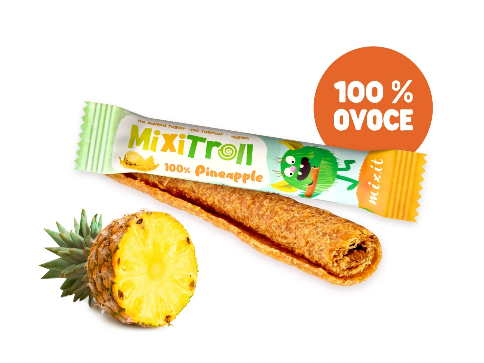 Mixit Ovocná rolka MixiTroll 100% Ananas 20 g