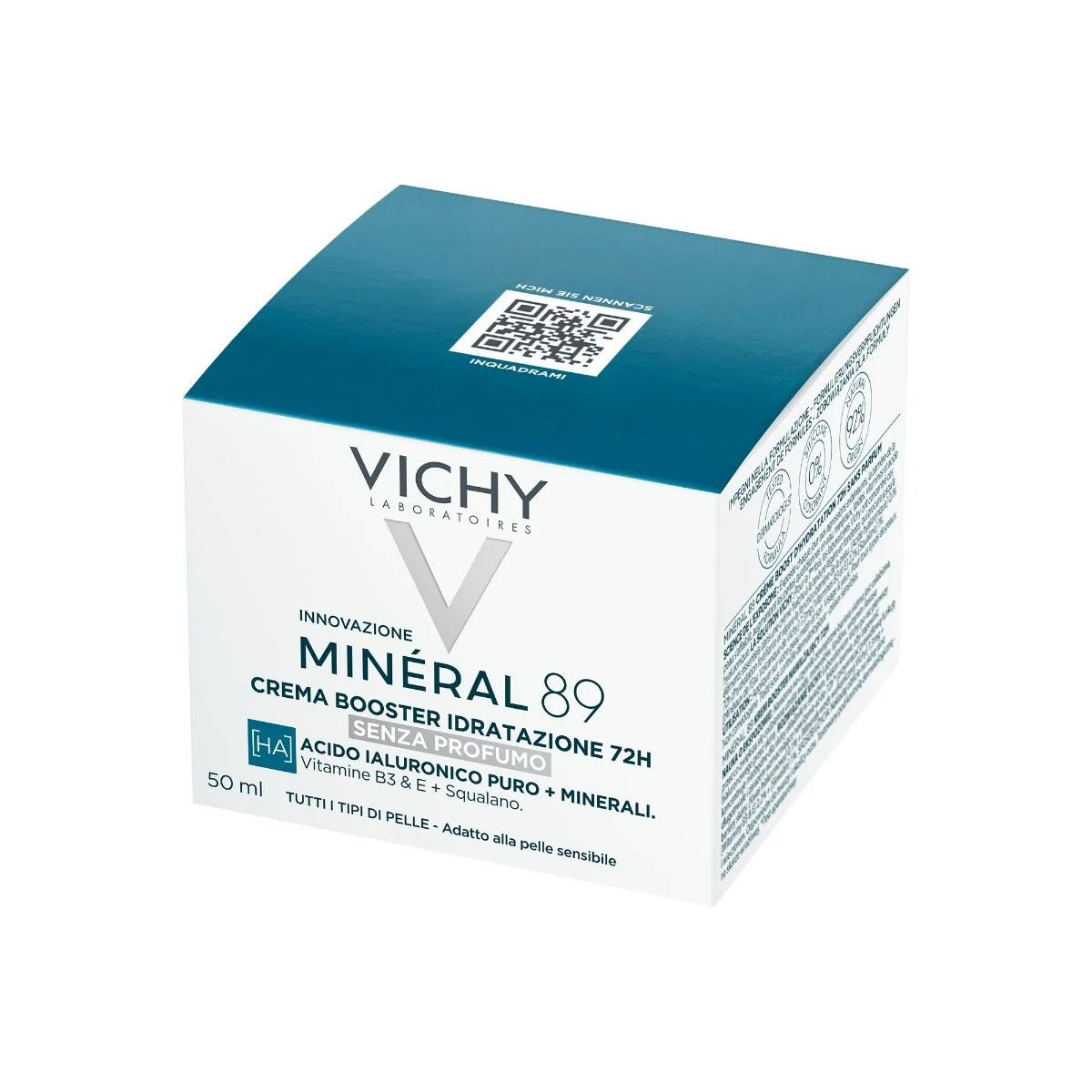 Vichy Minéral 89 72H Hydratační krém bez parfemace 50 ml