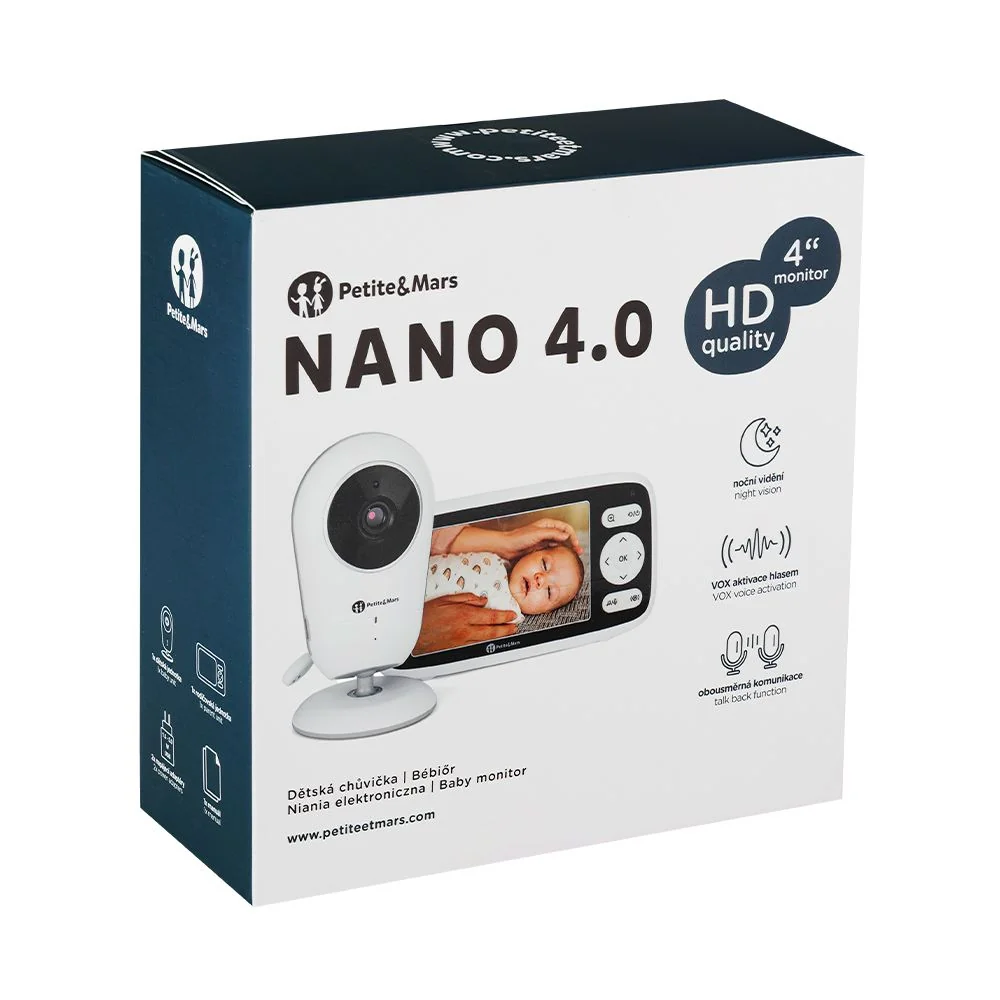 Petite&Mars Dětská digitální chůvička NANO 4.0 