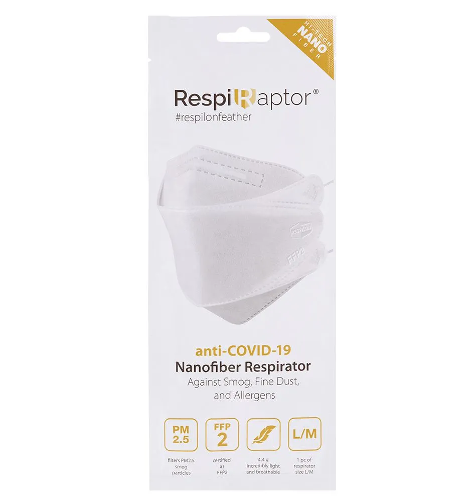 Respilon RespiRaptor nanovlákenný respirátor FFP2 vel. M/L 1 ks
