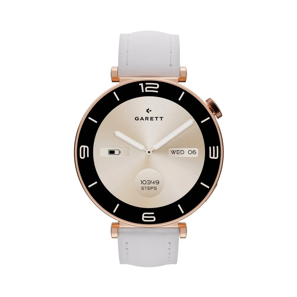 Garett Smartwatch smart hodinky Rose Gold Mesh Steel