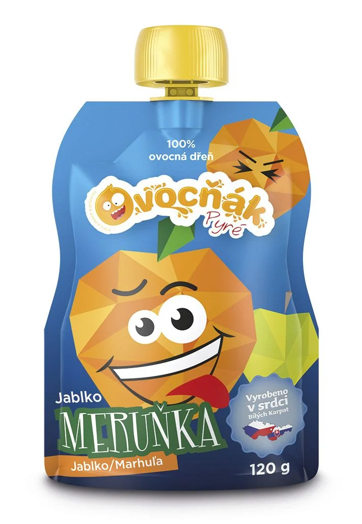 Ovocňák jablko-meruňka 100% pyré 120 g