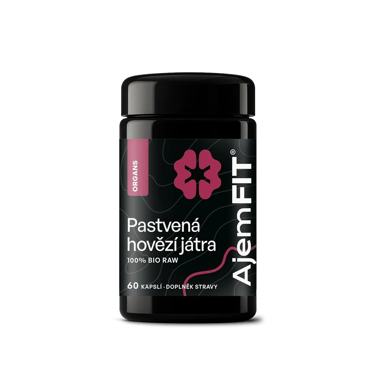 AjemFIT BIO Raw Hovězí Játra - 60 kapslí - 30g