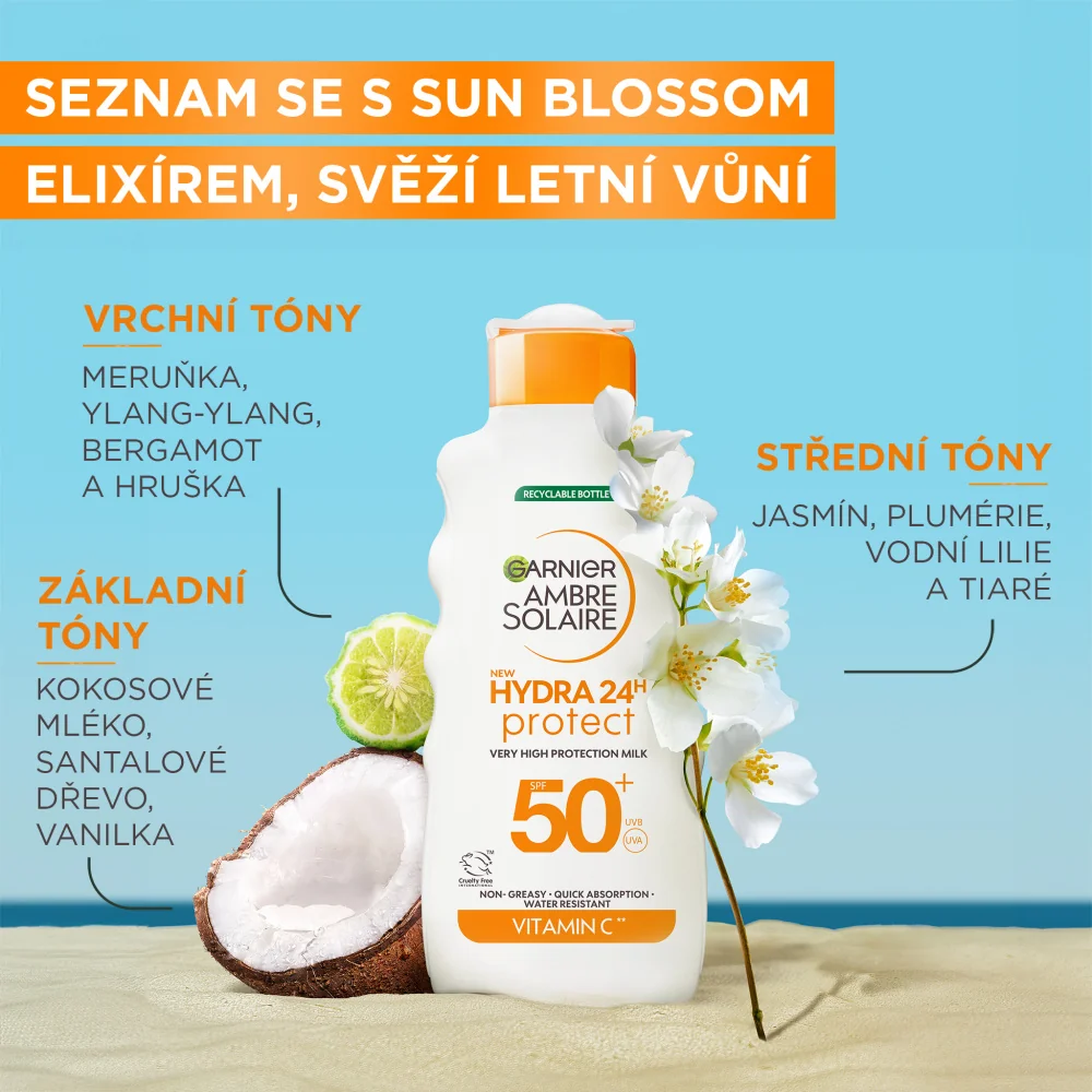 Garnier Ambre Solaire Hydra24h Protect SPF 50 opalovací mléko 175 ml