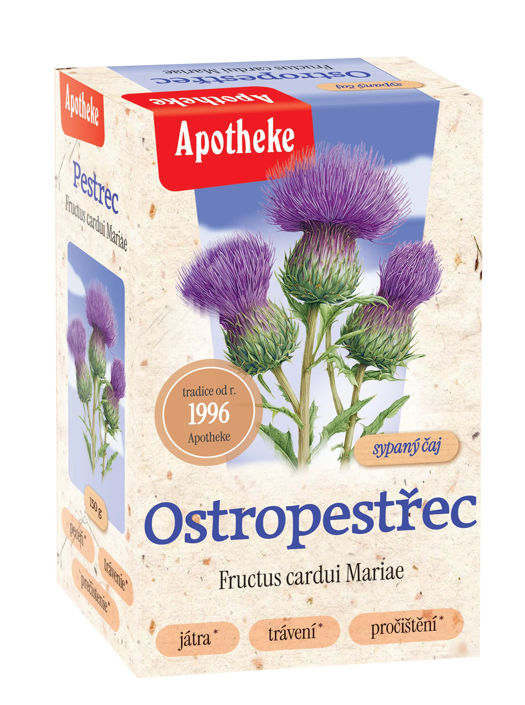Apotheke Ostropestřec mariánský plod sypaný čaj 150 g