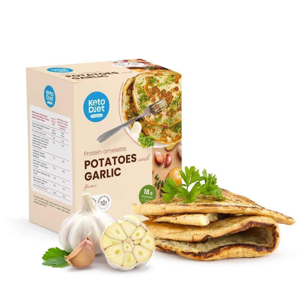 KetoDiet Proteinová omeleta - „bramborák“ s česnekem a majoránkou (7 porcí) 