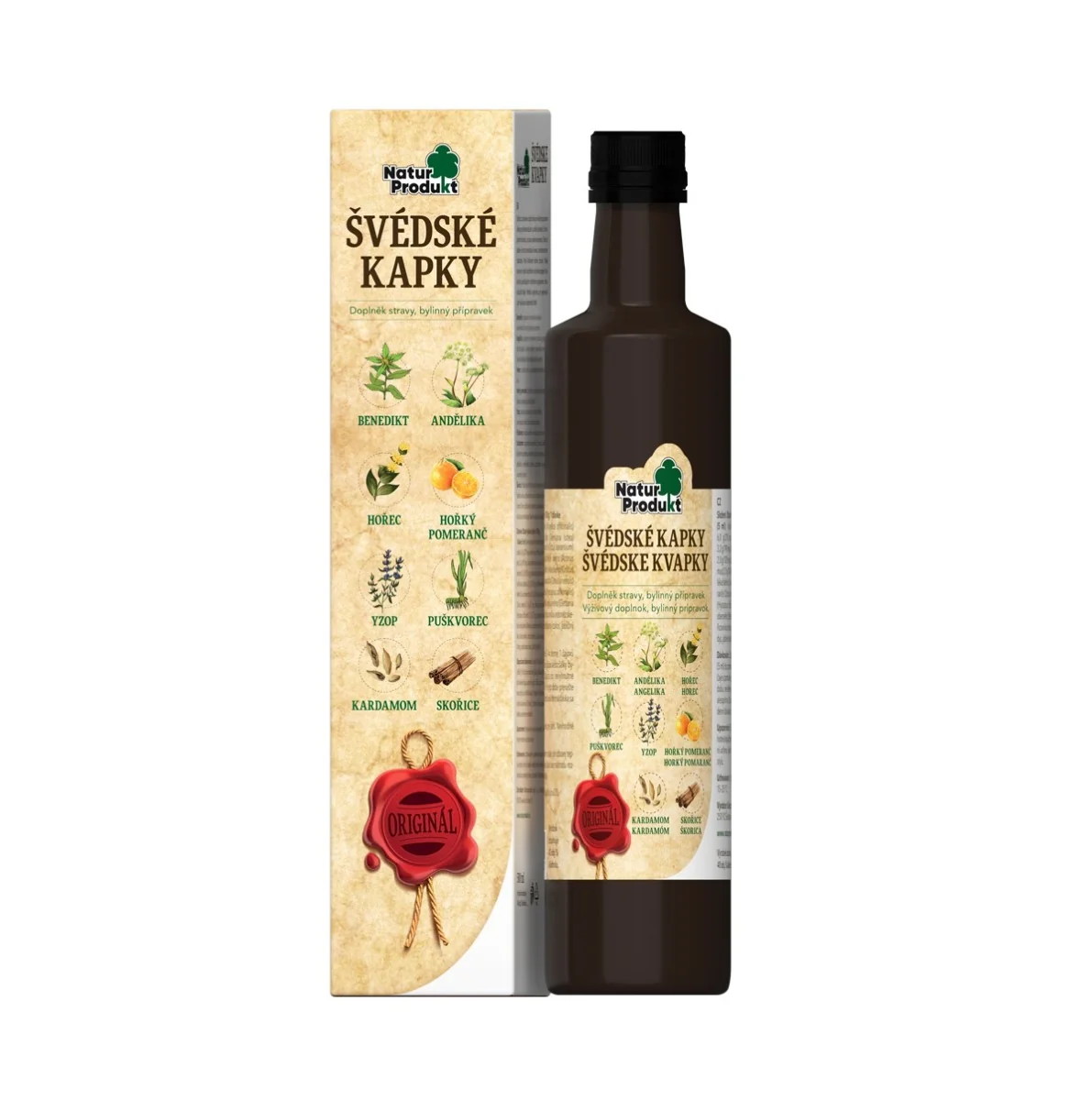 Naturprodukt Švédské kapky 500 ml