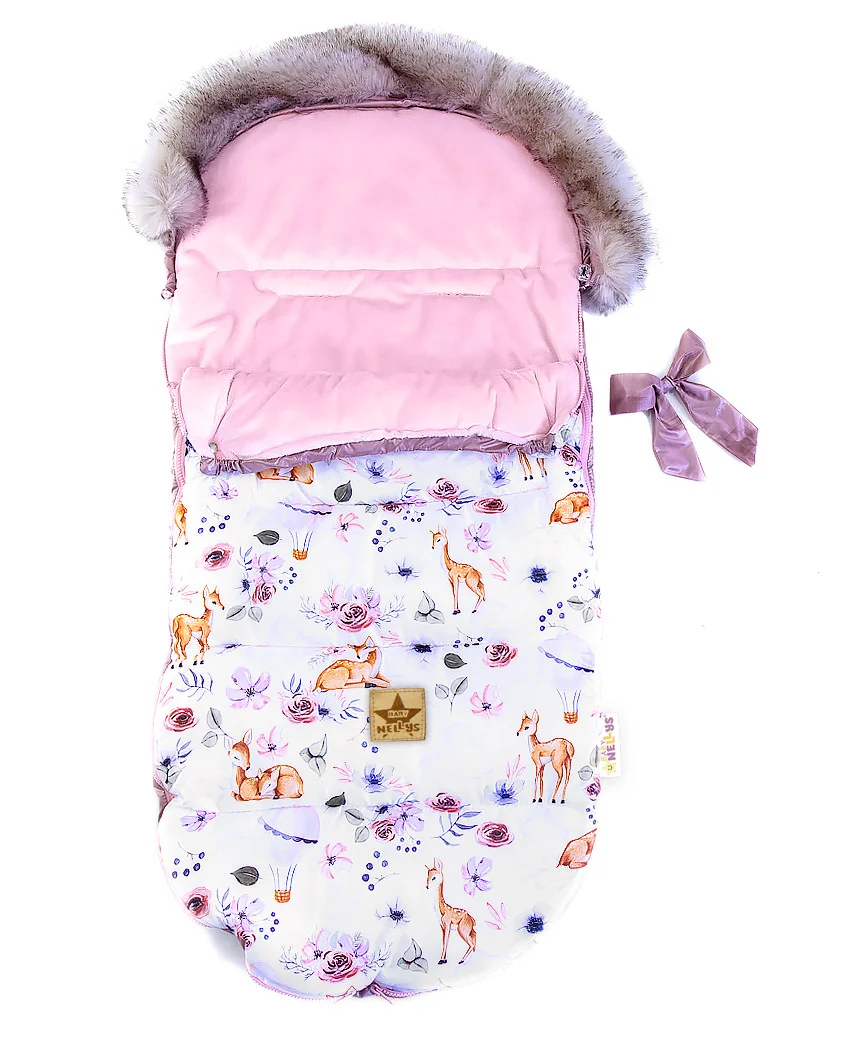 Baby Nellys Dětský fusak maxi, PREMIUM Srnka 110x50cm,+ rukávník