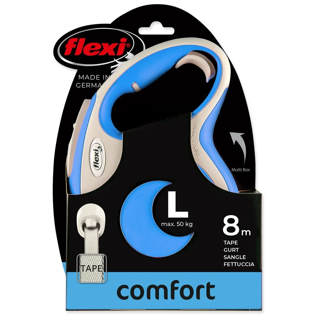 Flexi Vodítko New Comfort páska L modré 8m