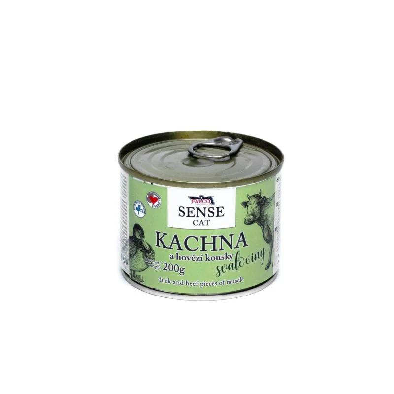 Sokol Falco SENSE CAT kachna a hovězí 200g