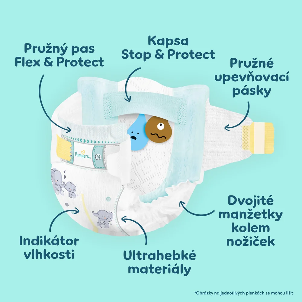 Pampers Premium Care vel. 7 15+ kg dětské pleny 32 ks