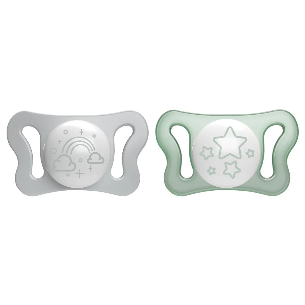 Chicco Dudlík Physioforma® Micro silikonový noční 0–2 m 2 ks