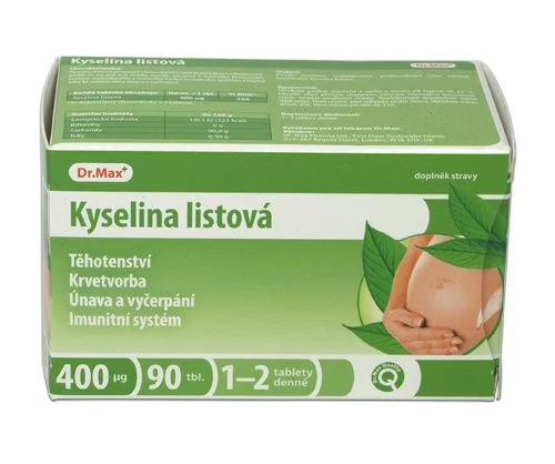 Dr. Max Kyselina listová 400 tbl.90 