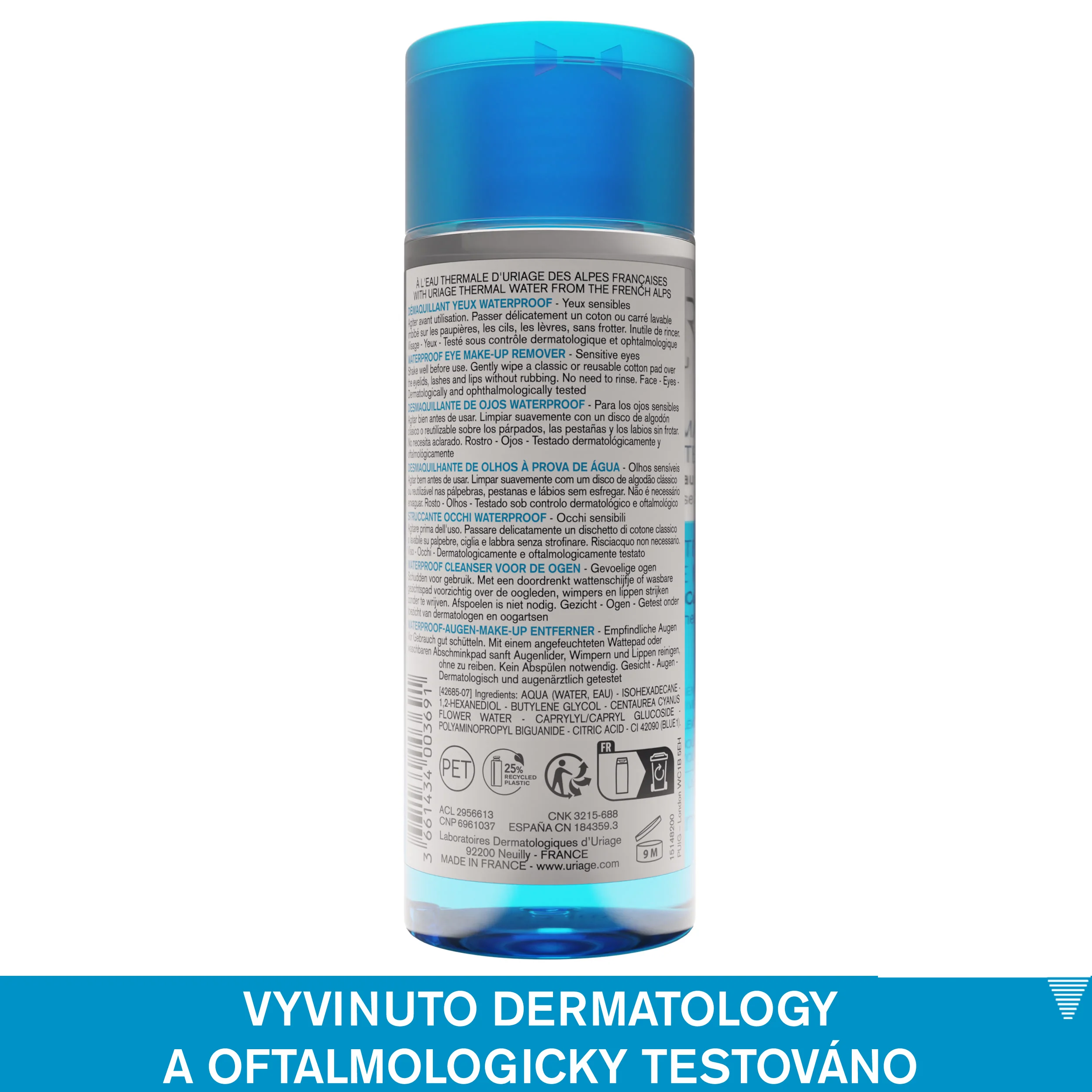 Uriage Dvoufázový odličovač voděodolného make-upu na oči 100 ml