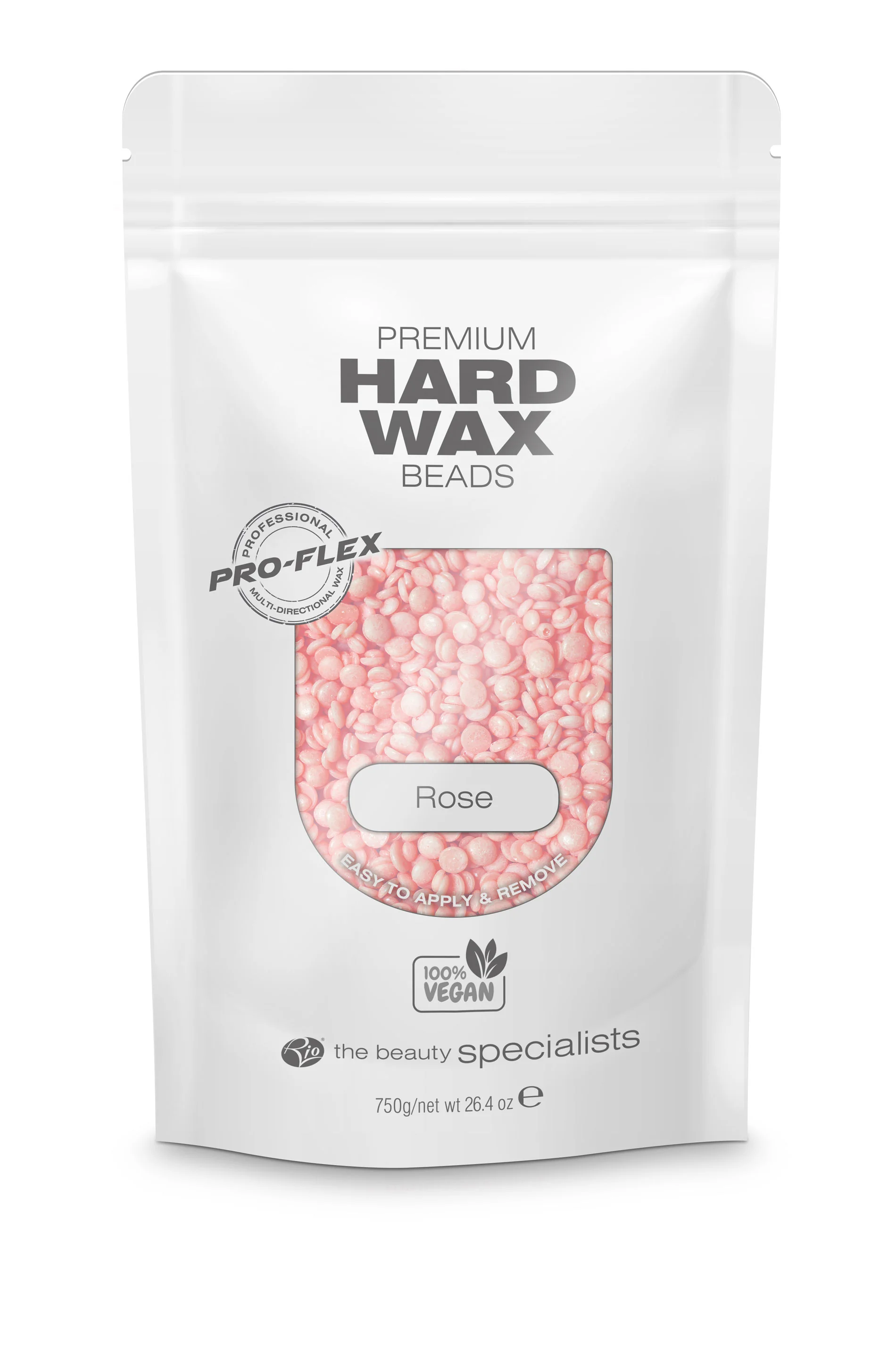 Rio Stripless hard wax beads 1x750g rose Voskové pecičky