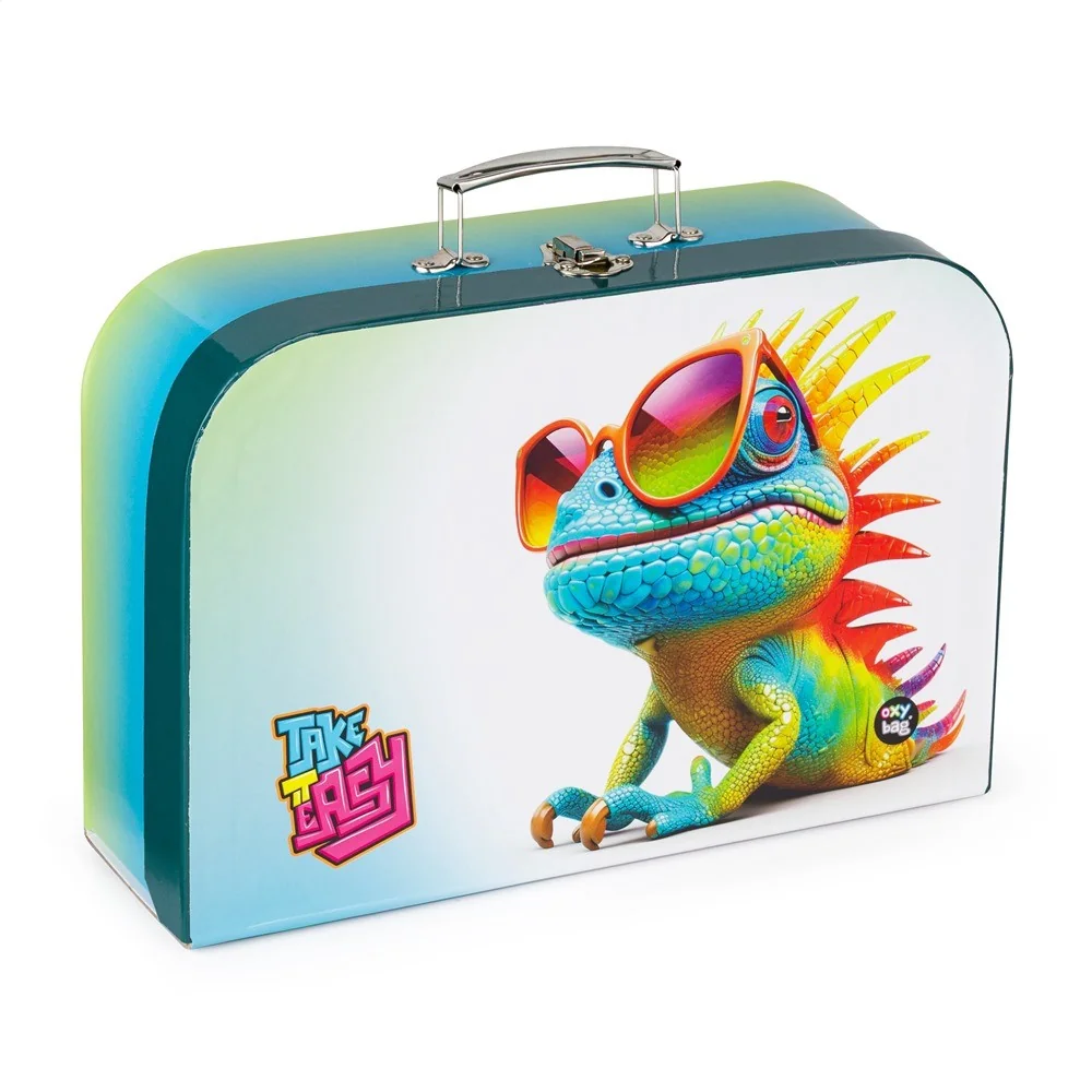 Oxybag Kufřík na výtvarku Chameleon, 34 cm, lamino