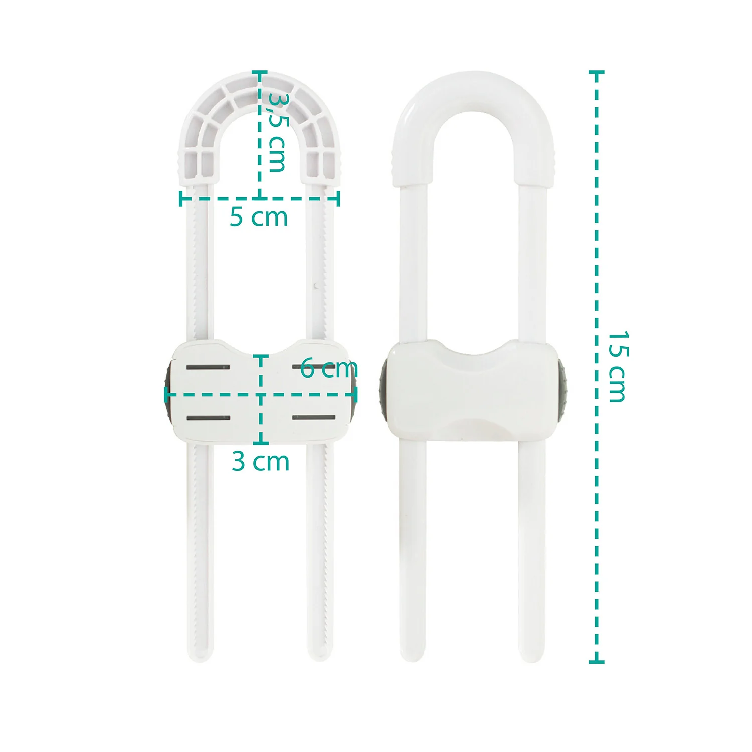 Zopa Zámek na úchyty skříněk 2ks, white