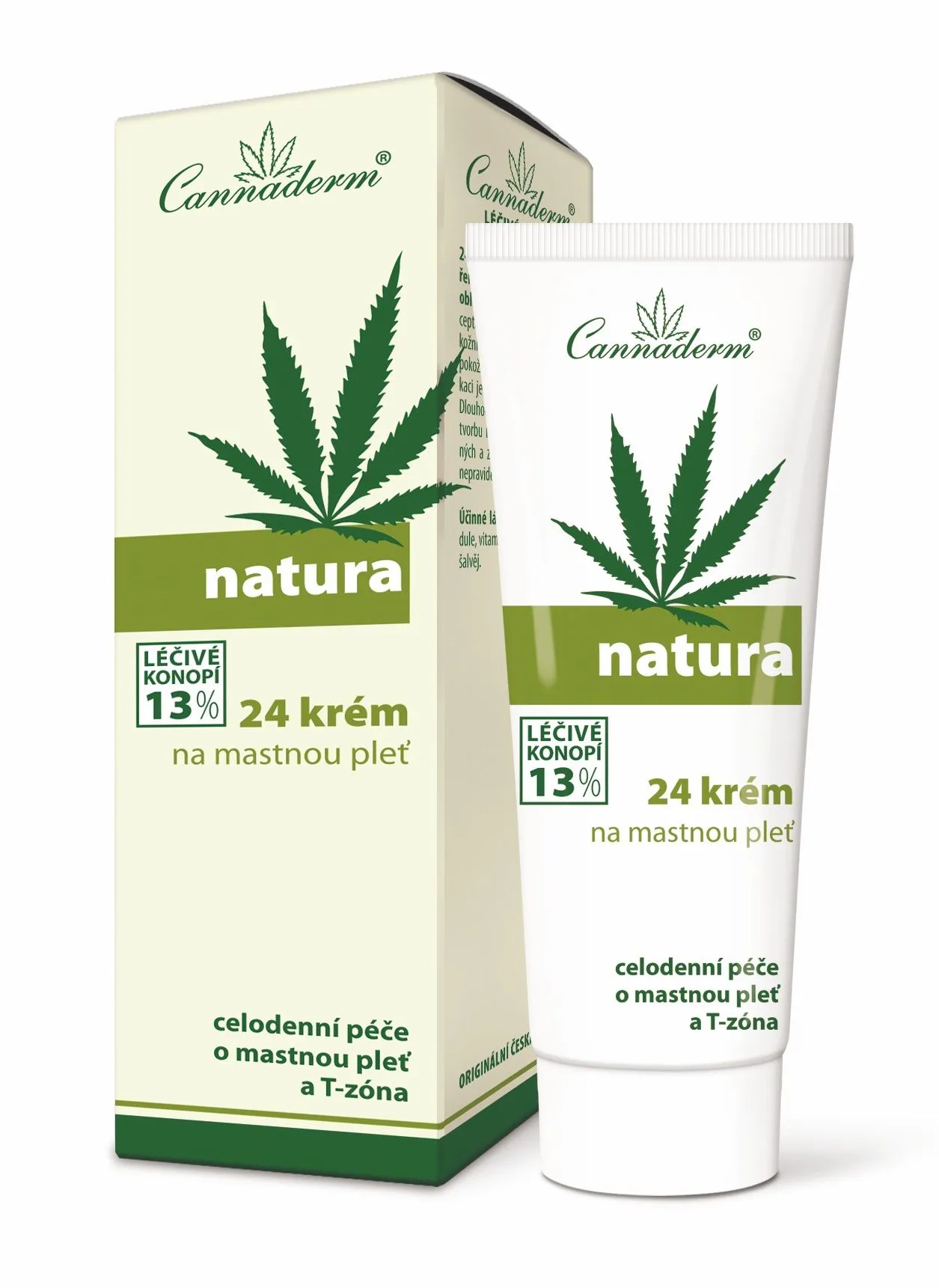 Cannaderm Natura 24 Krém na mastnou pleť 75 g