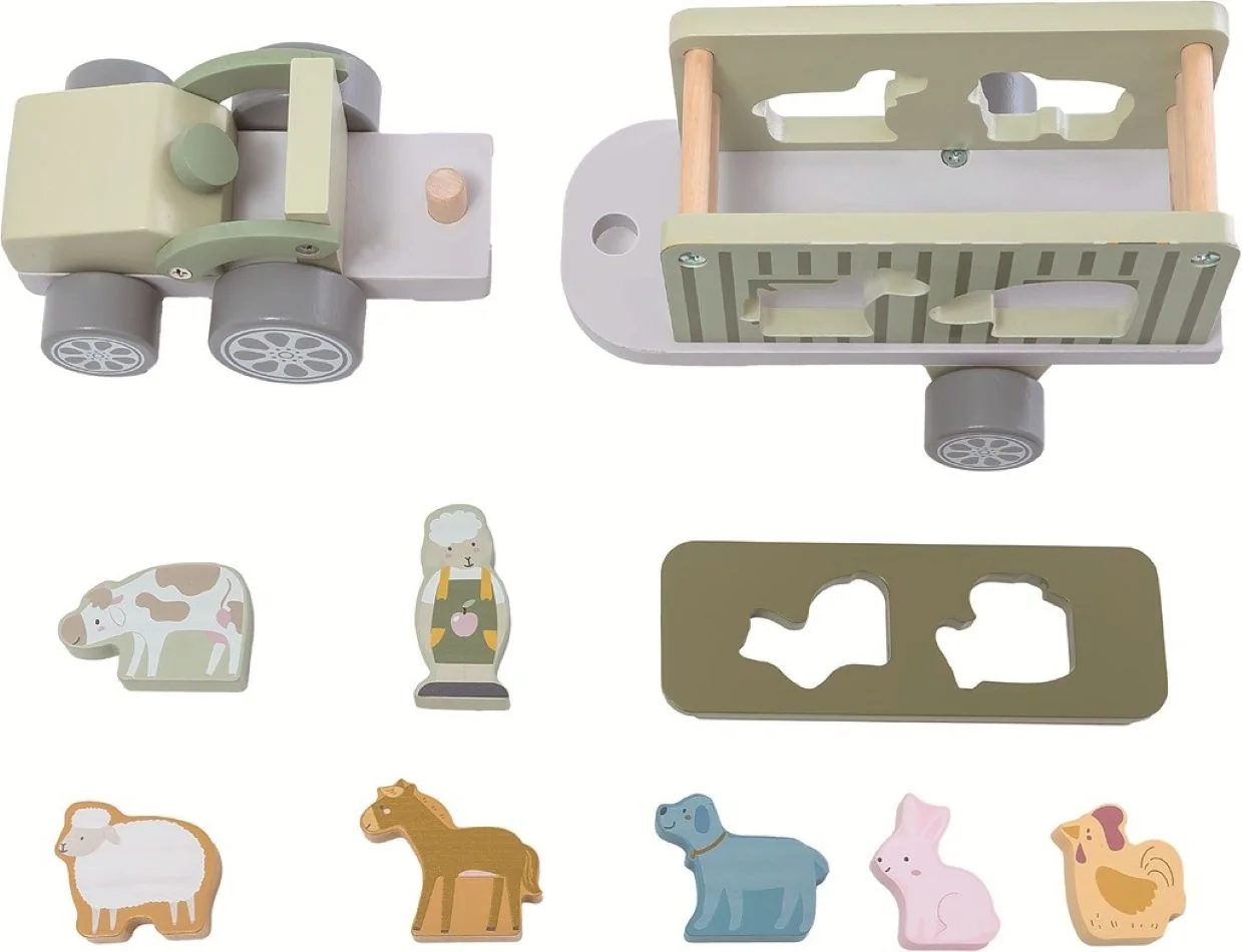 2Kids Toys Dřevěné auto se zvířátky