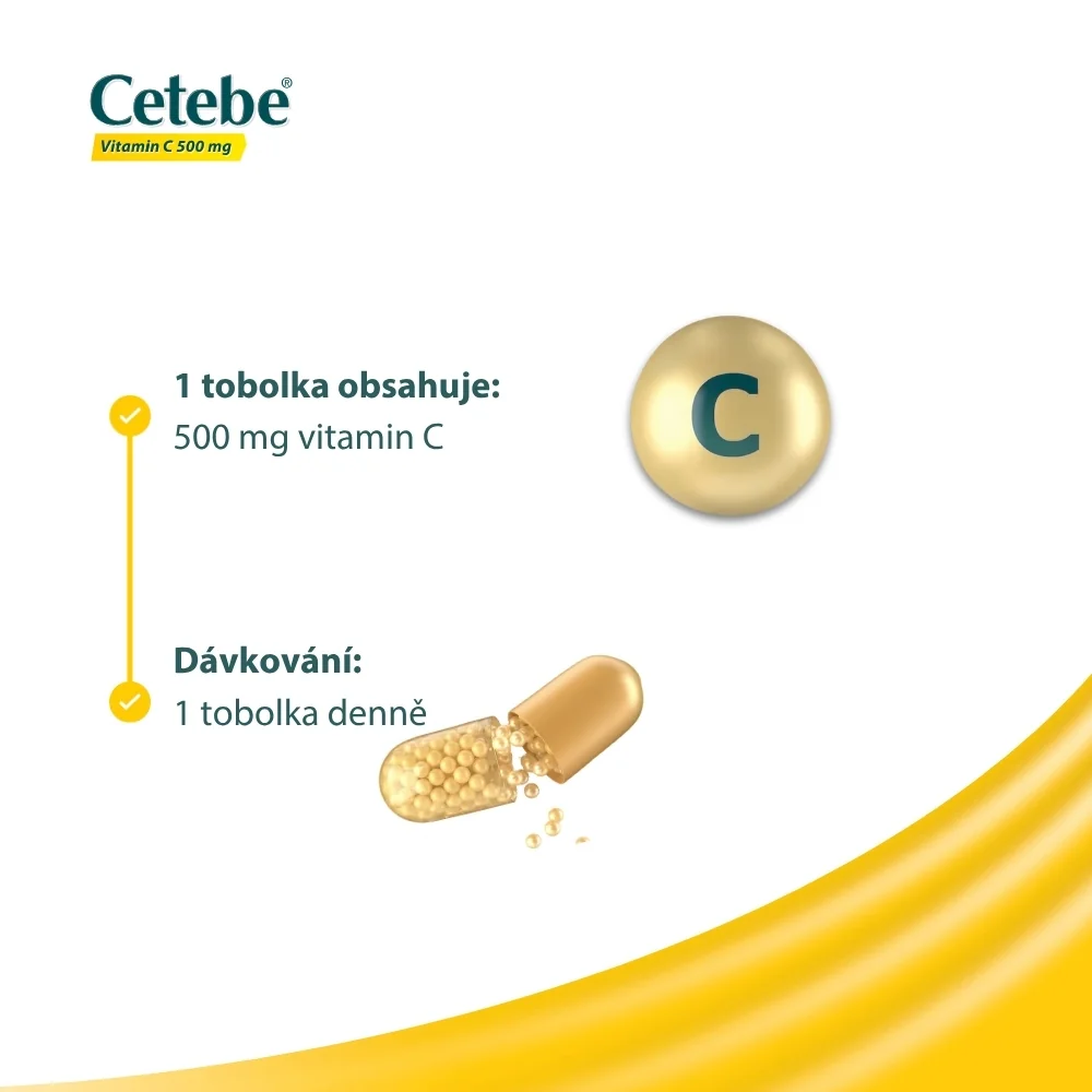 Cetebe Vitamin C 500 mg s postupným uvolňováním 60 kapslí