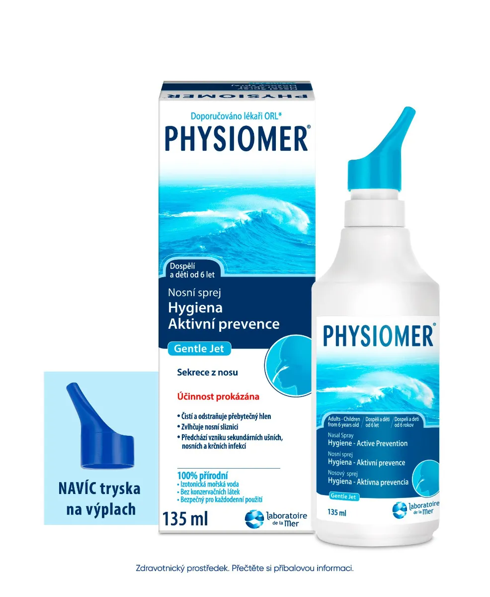 Physiomer Gentle Jet & Spray nosní sprej 135 ml