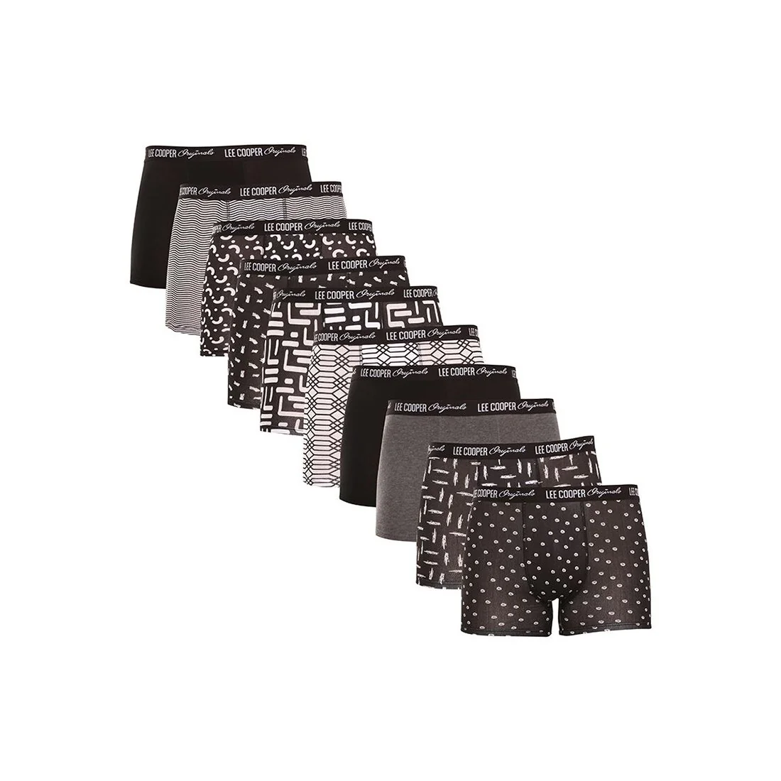 Lee Cooper 10PACK pánské boxerky vícebarevné (LCUBOX10P0102-1440169) M 