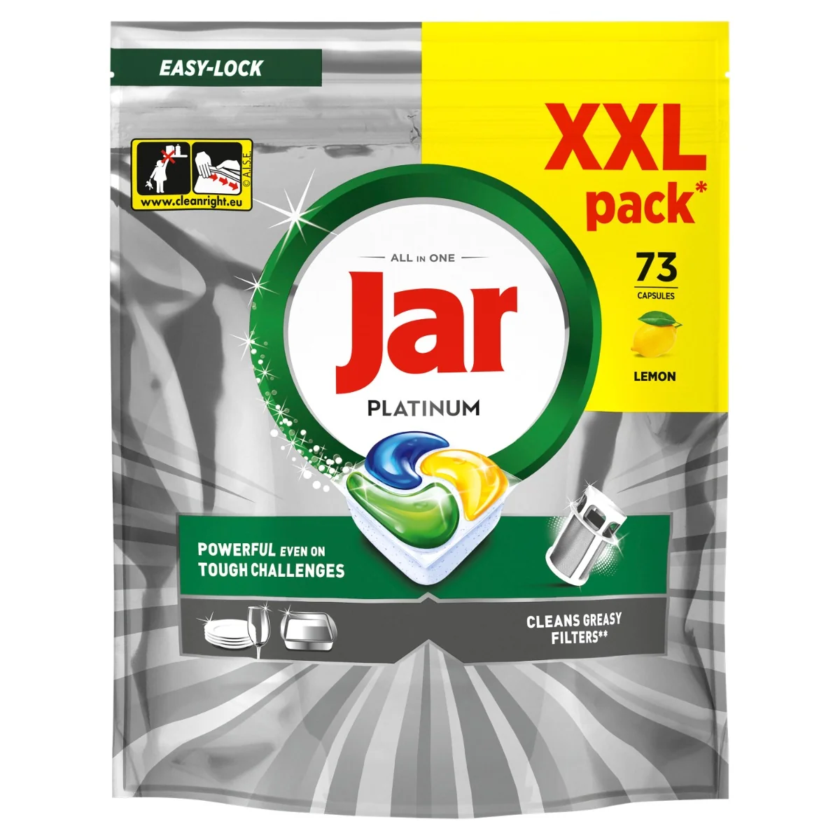 Jar Platinum Lemon kapsle do myčky 73 ks