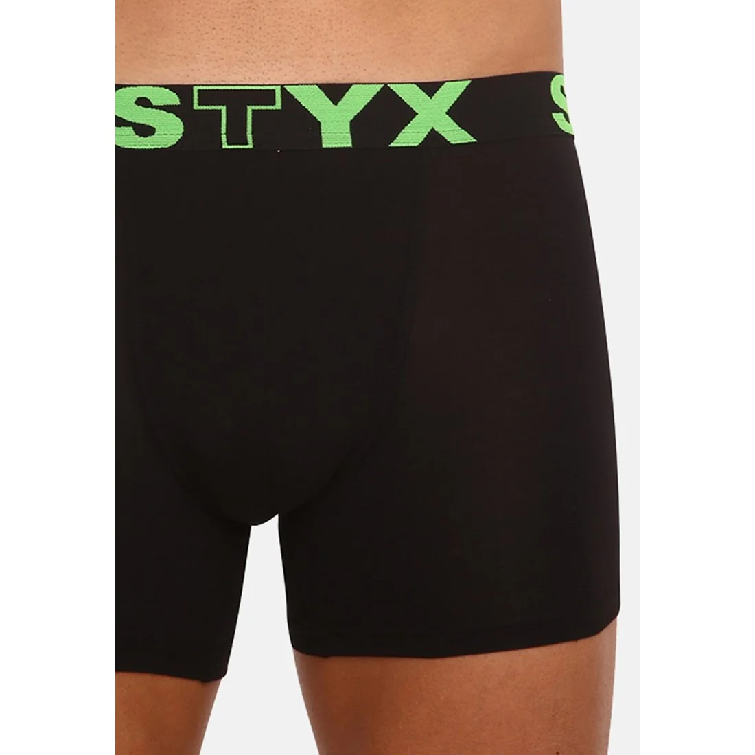 Styx Pánské boxerky long sportovní guma černé (U962) L