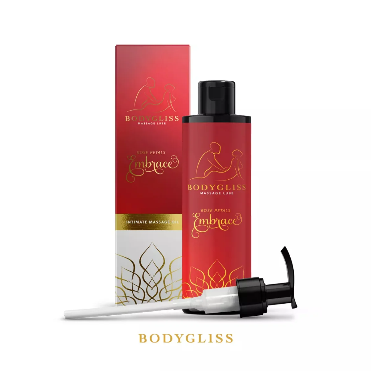 BODYGLISS Silikonový masážní olej Rose Petals (150 ml)