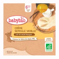 Babybio Mléčný krém Vanilka a krupička