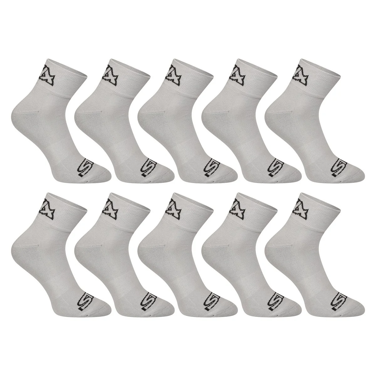 Styx 10PACK ponožky kotníkové šedé (10HK1062) XL