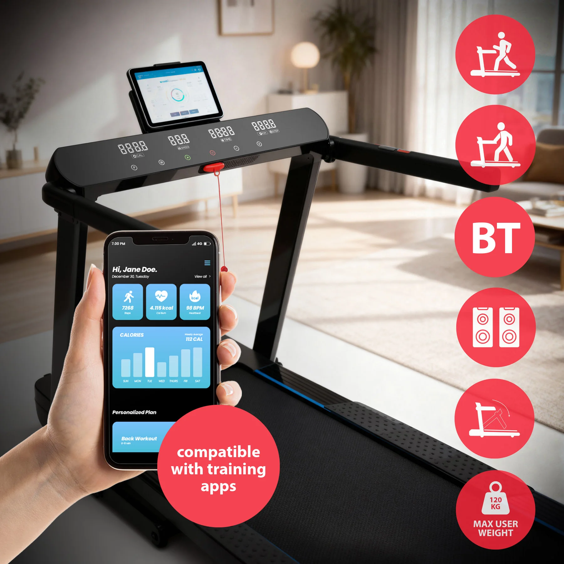 ONE FITNESS Elektrický běžecký pás BE9242