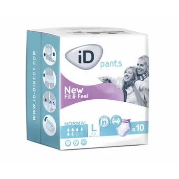 iD Pants Fit&Feel Large Normal plenkové kalhotky navlékací 10 ks