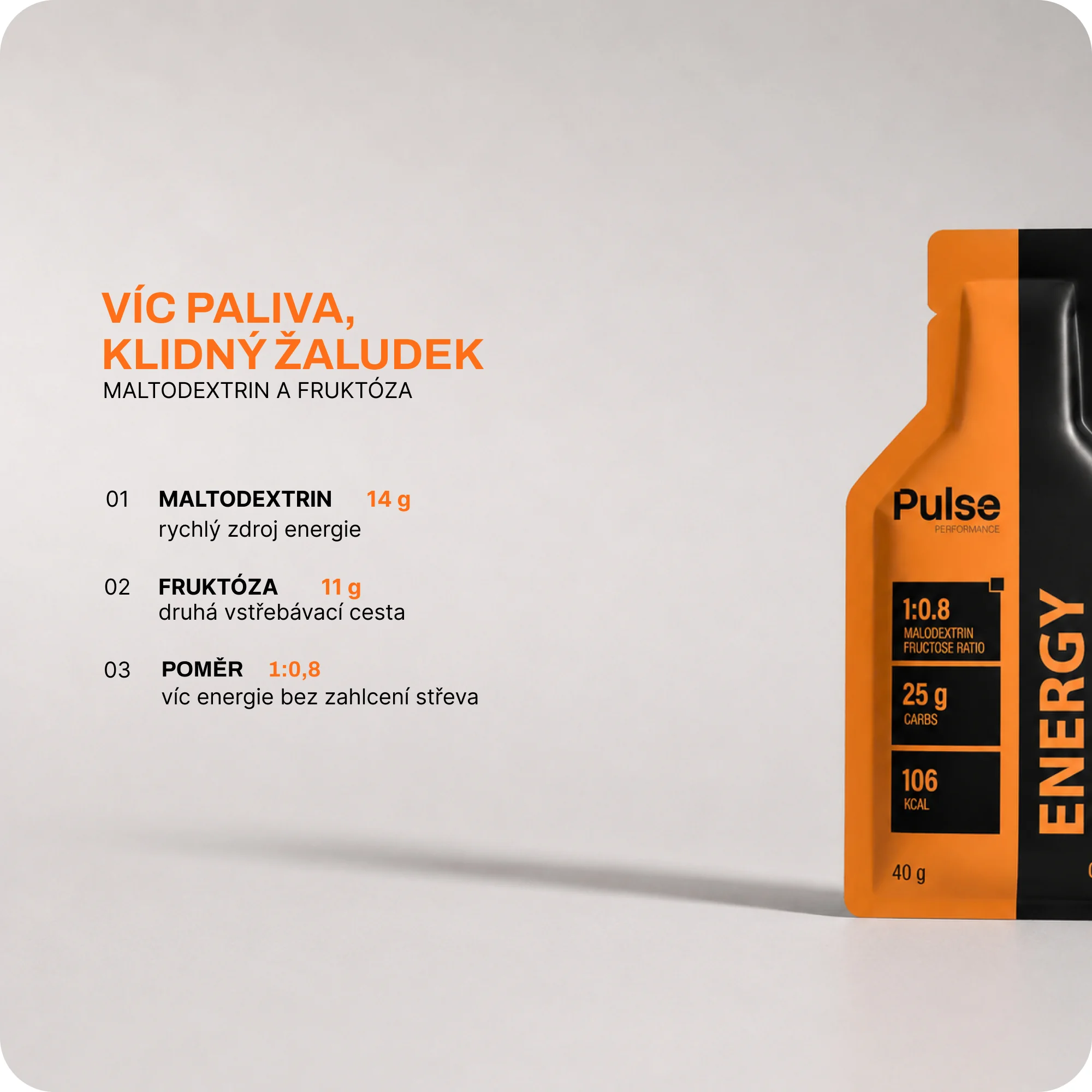 Pulse Performance Energy Gel Orange 40 g