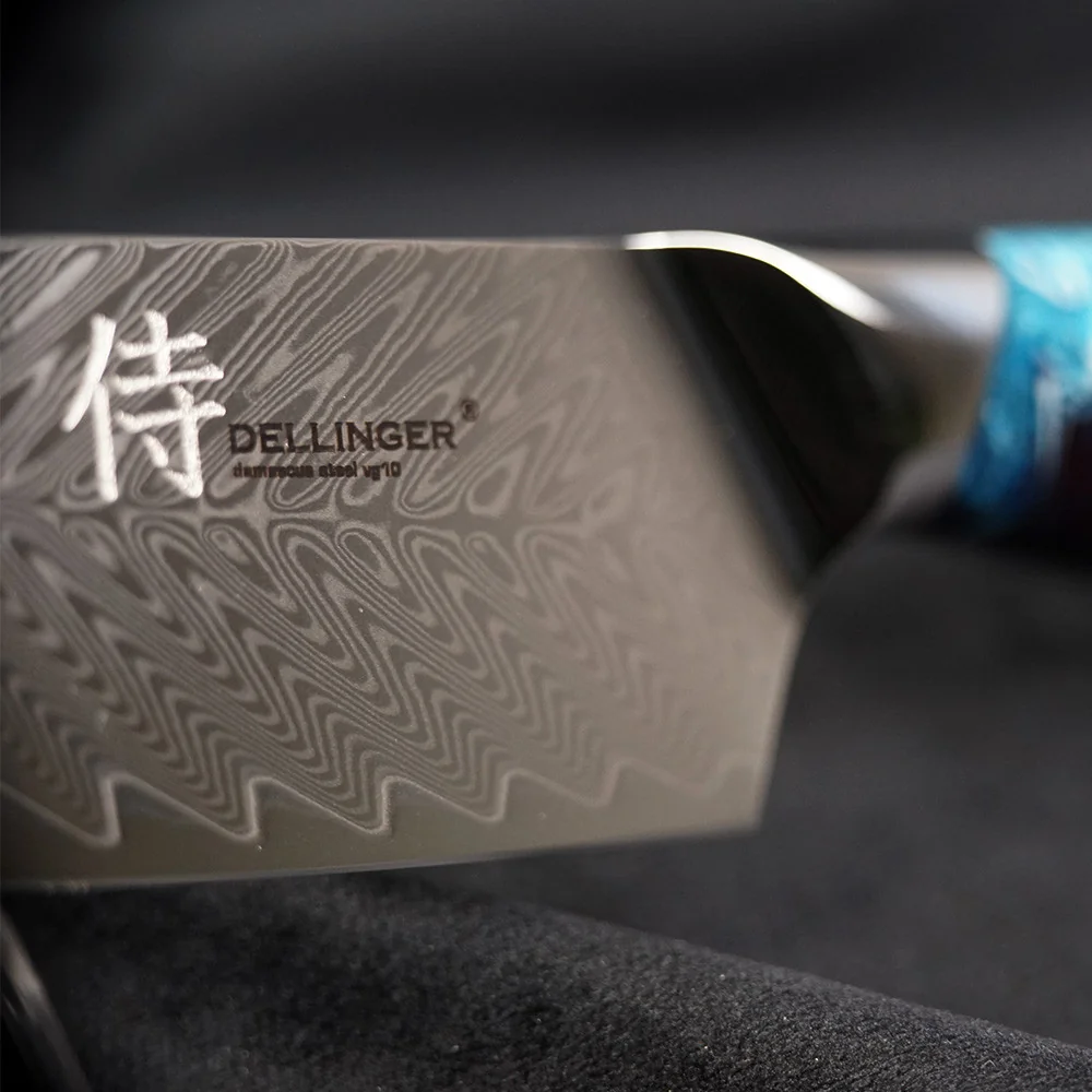 Dellinger Nůž Santoku Blue 170 mm Resin Future