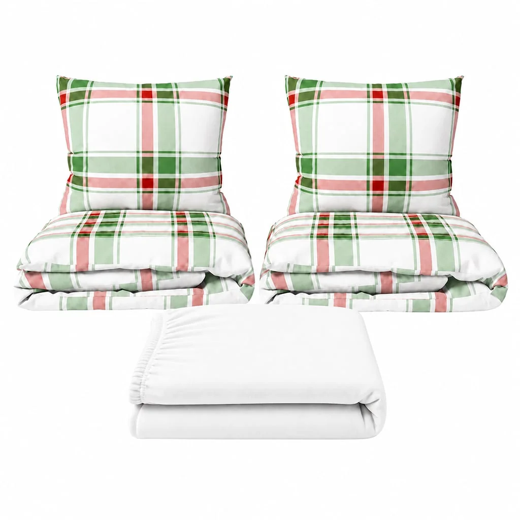 Povlečeme vše Set dvoulůžko Karolína - 2x povlečení, prostěradlo 180x200 cm (055) bílá