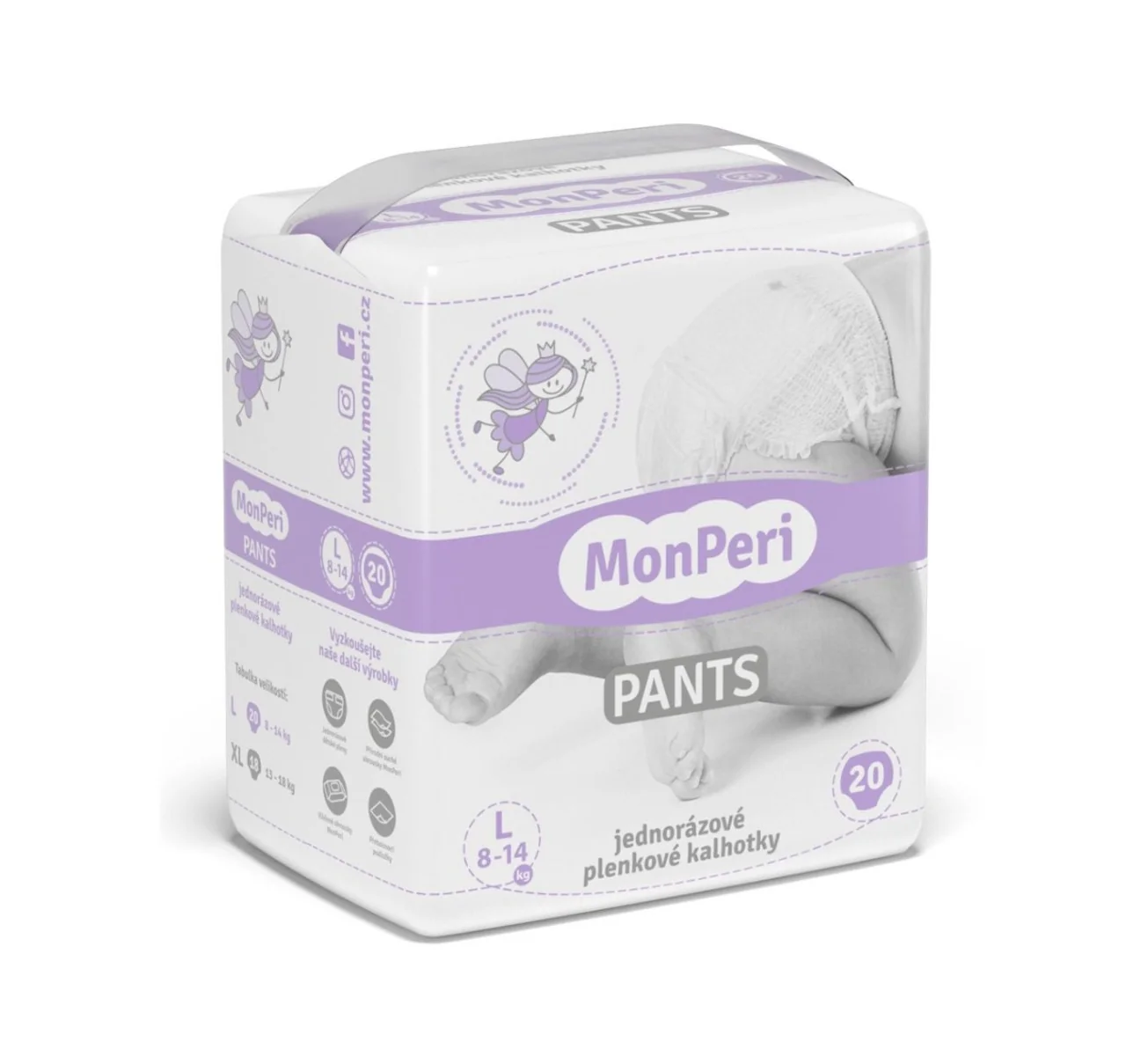 MonPeri Pants L 8-14 kg kalhotkové plenky 20 ks