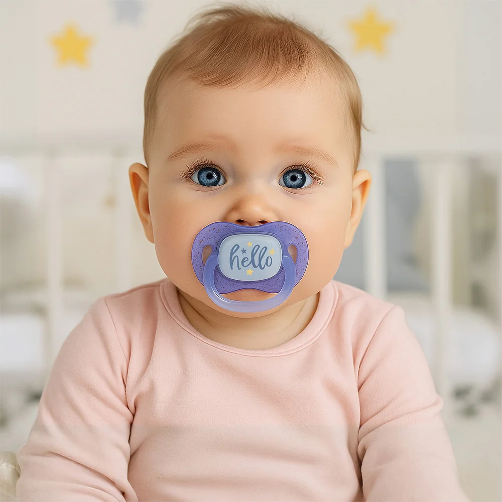 Canpol babies Svítící silikonový dudlík symetrický 18m+ 2 ks kluk