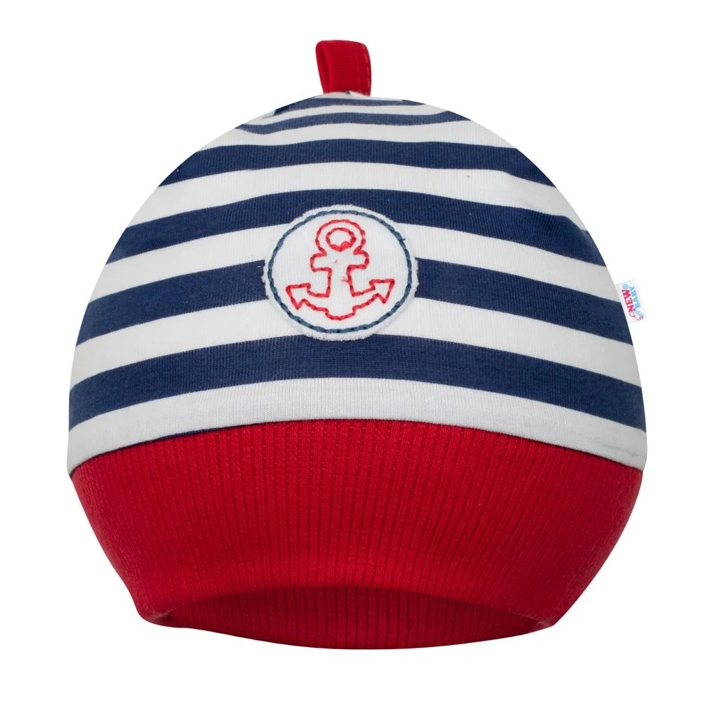 New Baby Kojenecká bavlněná čepička  Marine, vel. 80 (9-12m)
