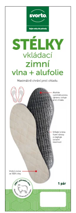 Svorto 058 Stélky vkládací zimní+alufolie vel. 45–46 1 pár