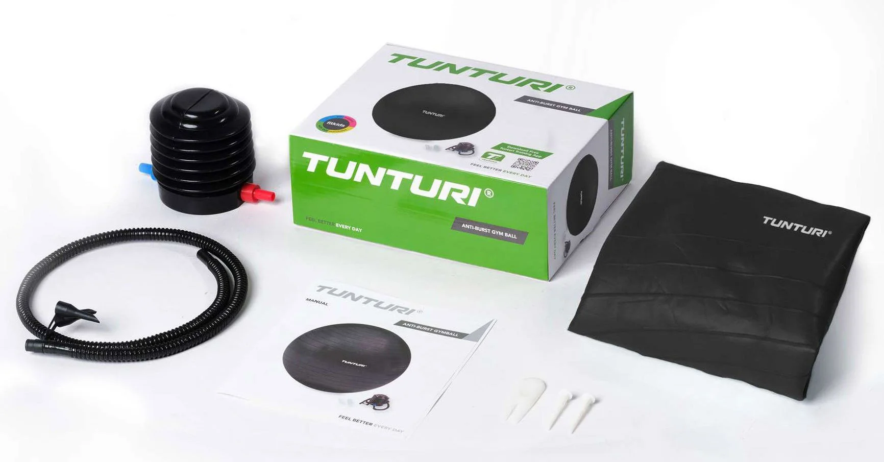 Tunturi Gymnastický míč s pumpičkou zesílený 75 cm varianta Fialový